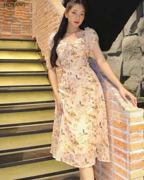 Đầm Váy Hoa Chiffon Phong Cách Vintage Siêu Xinh