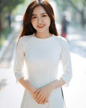 Áo dài học sinh cổ tròn