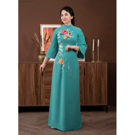 Áo dài thêu hoa 